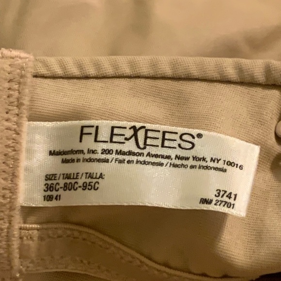 Fleexees 36C nude tan shape-wear nylon Lycra elastase shape stretch! - Picture 4 of 7